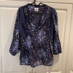 H&M Floral Tunic Blouse Size 12US
